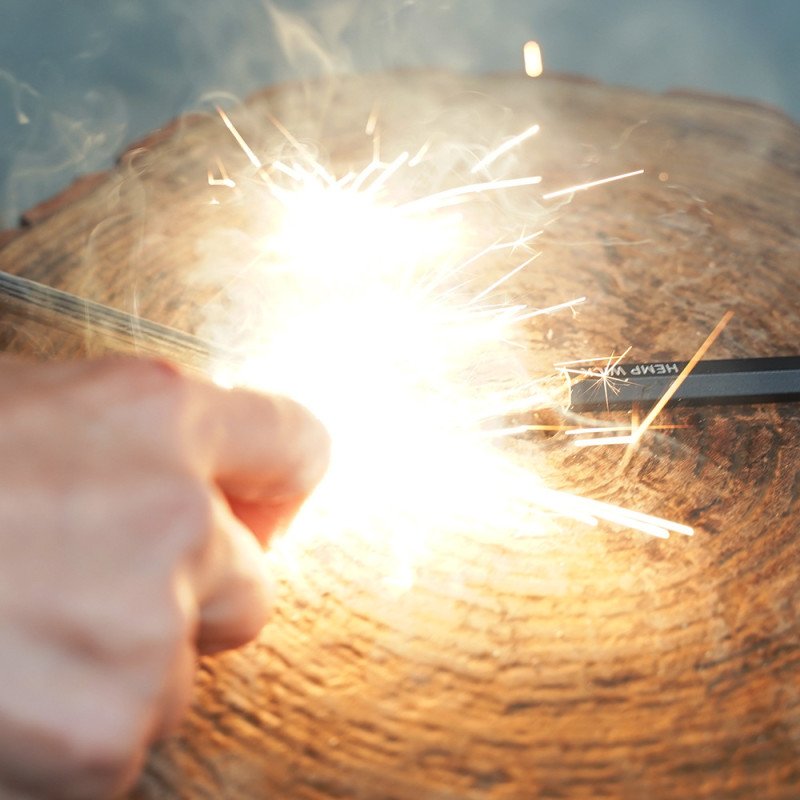 Hexagonal aluminum tube fire hemp outdoor barbecue tool camping wax dip fire rope