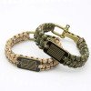 Paracord Bracelet Dog Tag LOGO Survival Paracord Bracelet Zinc Alloy Adjustable Buckle Flag Paracord Braided Bracelet