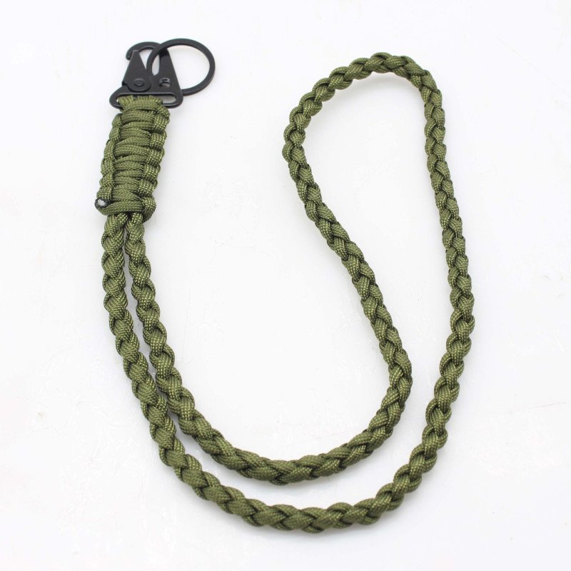 Lanyard woven parachute rope neck lanyard mobile phone keychain woven seven-core parachute rope outdoor camping emergency