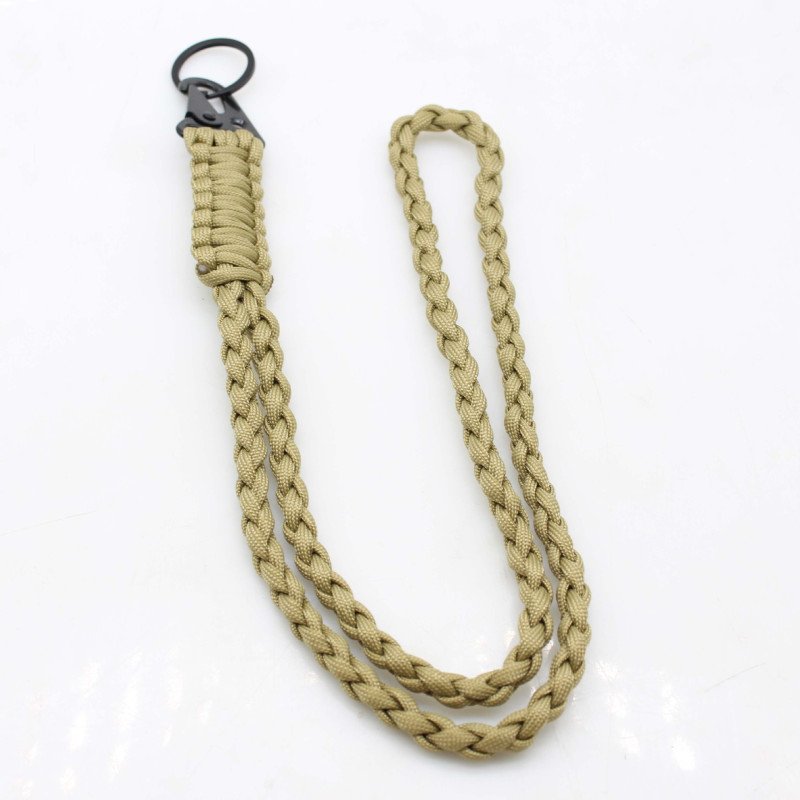 Lanyard woven parachute rope neck lanyard mobile phone keychain woven seven-core parachute rope outdoor camping emergency