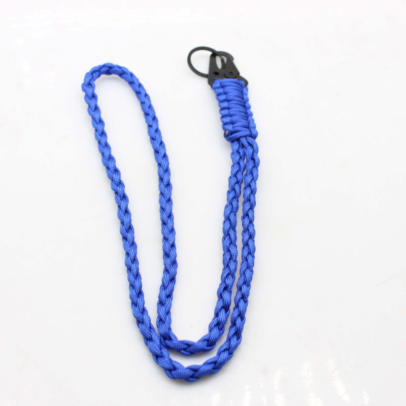 Lanyard woven parachute rope neck lanyard mobile phone keychain woven seven-core parachute rope outdoor camping emergency