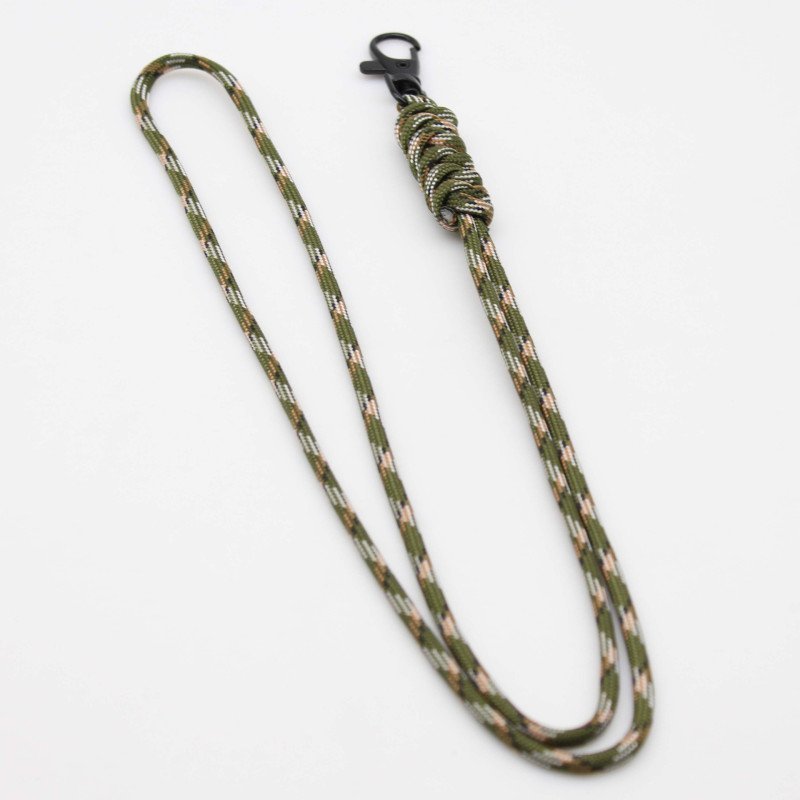 Hand-woven creative umbrella rope work permit lanyard key anti-lost mobile phone lanyard hanging neck rope school card ID