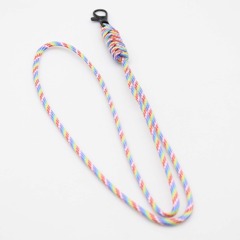 Hand-woven creative umbrella rope work permit lanyard key anti-lost mobile phone lanyard hanging neck rope school card ID