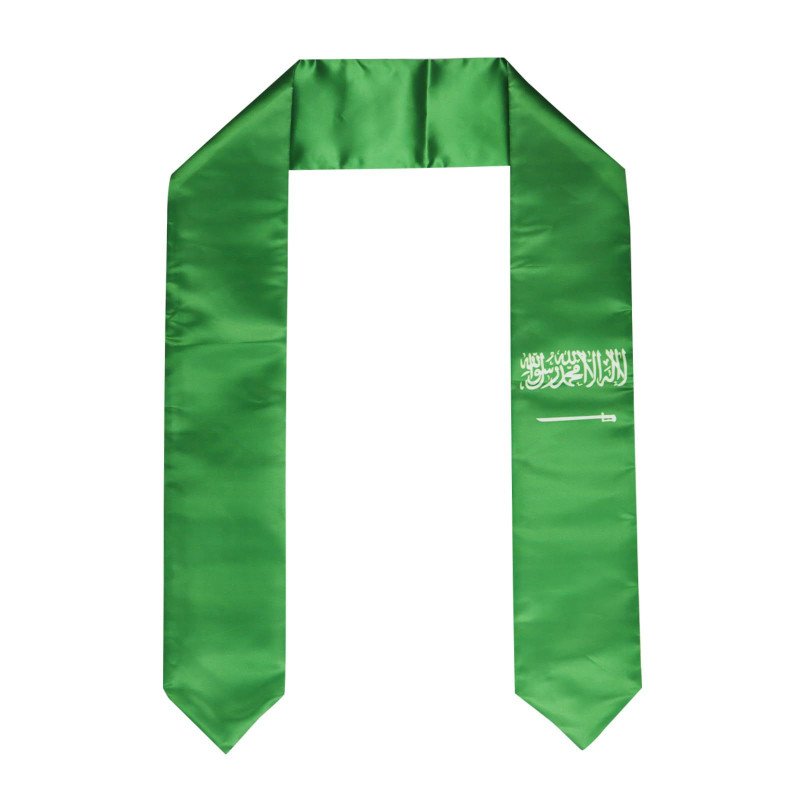 Saudi Arabia National Day decoration 14*21CM flag hand waving flag Saudi hat Saudi scarf ribbon