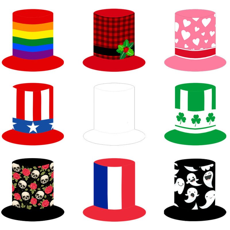 German European Cup hats, fan cheering products, party performance hats, customization of national flag patterns