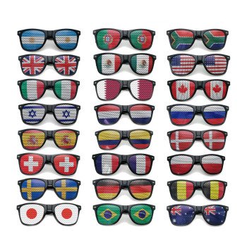 European Cup World Cup Flag Glasses Fans Cheering Decorative Glasses Sunglasses Sunglasses Wholesale