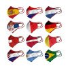 Football World Cup Masks European Cup Fans Breathable Sunscreen and Dustproof Masks Washable Flag Pattern Masks