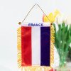 National Day mini flag double-sided satin flag car rearview mirror suction cup pendant tassel mini flag