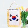 National Day mini flag double-sided satin flag car rearview mirror suction cup pendant tassel mini flag