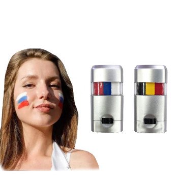 European Cup fan products three-color national flag face paint football match fan sports face paint customized
