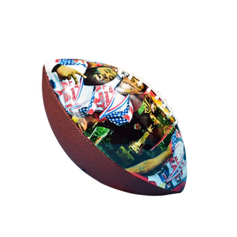 No. 9 standard American machine-sewn rugby ball, inflatable PVC rugby ball with LOGO