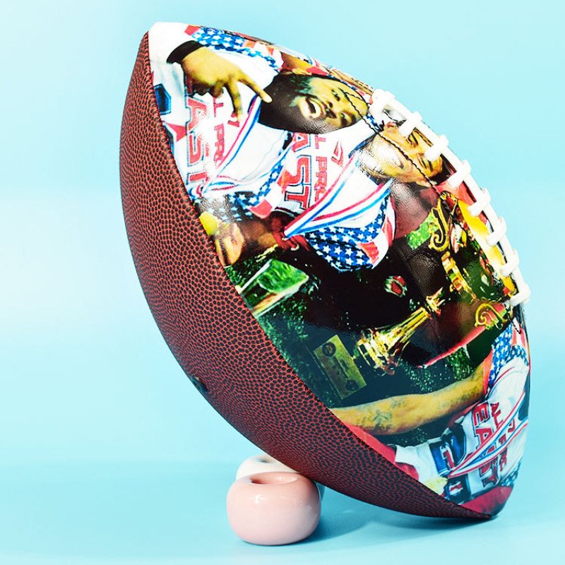 No. 9 standard American machine-sewn rugby ball, inflatable PVC rugby ball with LOGO