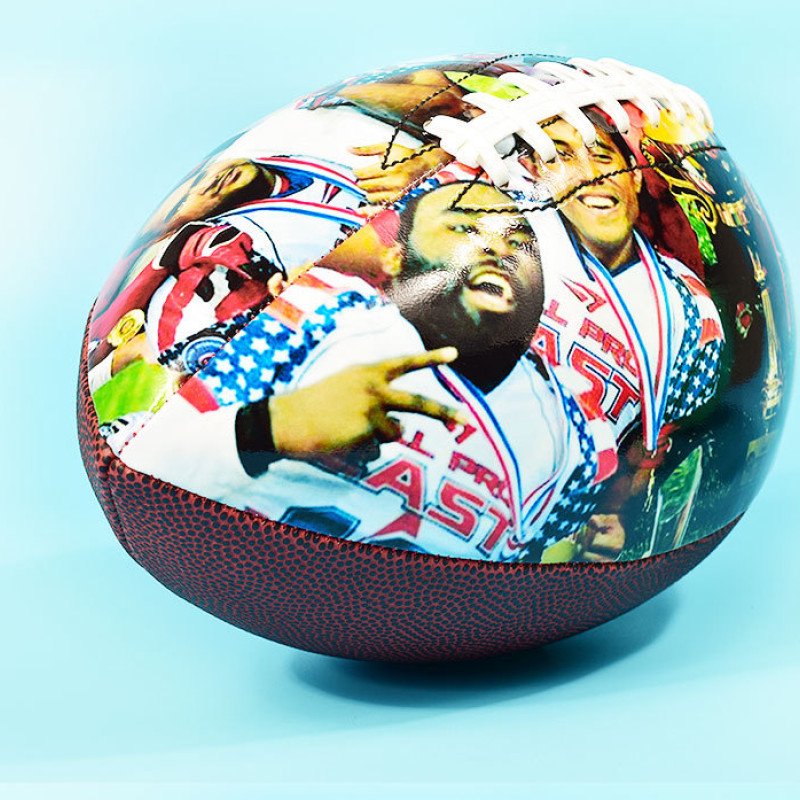 No. 9 standard American machine-sewn rugby ball, inflatable PVC rugby ball with LOGO