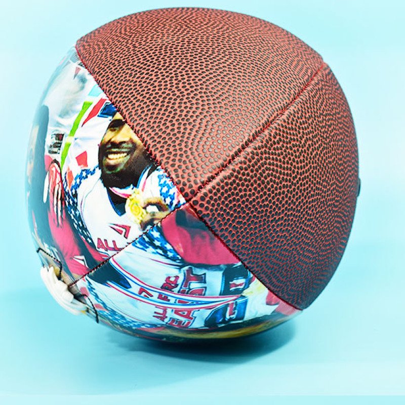 No. 9 standard American machine-sewn rugby ball, inflatable PVC rugby ball with LOGO