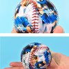Hard luminous photo baseball softball printed logo training pu cowhide soft baseball rubber solid baseball