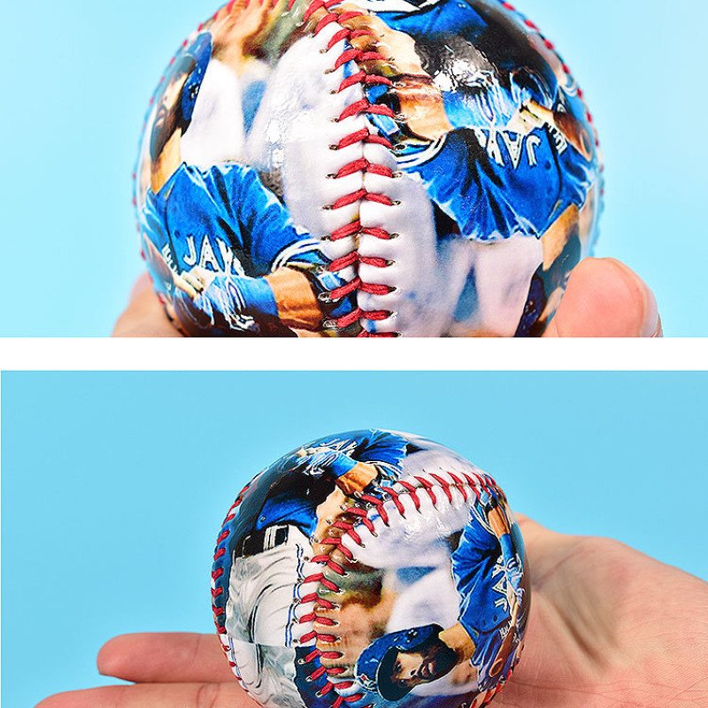 Hard luminous photo baseball softball printed logo training pu cowhide soft baseball rubber solid baseball