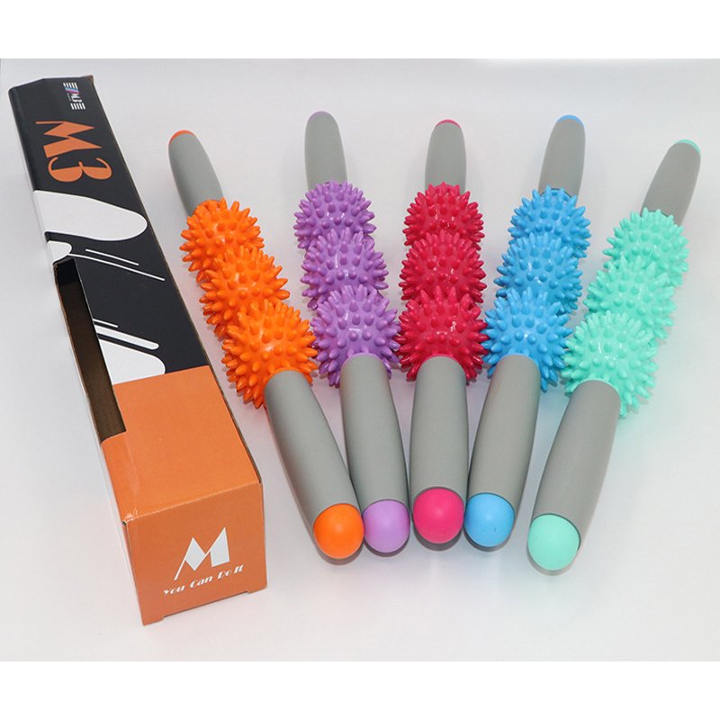 Hedgehog Ball Relaxation Muscle Massage Sports Roller Yoga Stick Hedgehog Massage Stick Relaxation Fascia Stick Wholesale