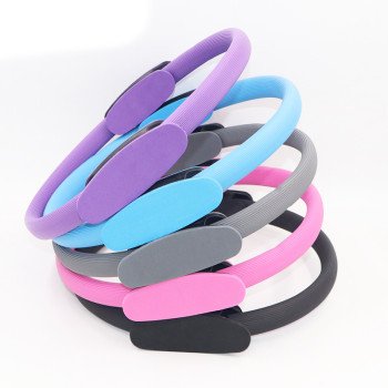 Yoga circle Pilates circle wholesale multi-color yoga circle fiberglass crescent handle Pilates circle magic circle