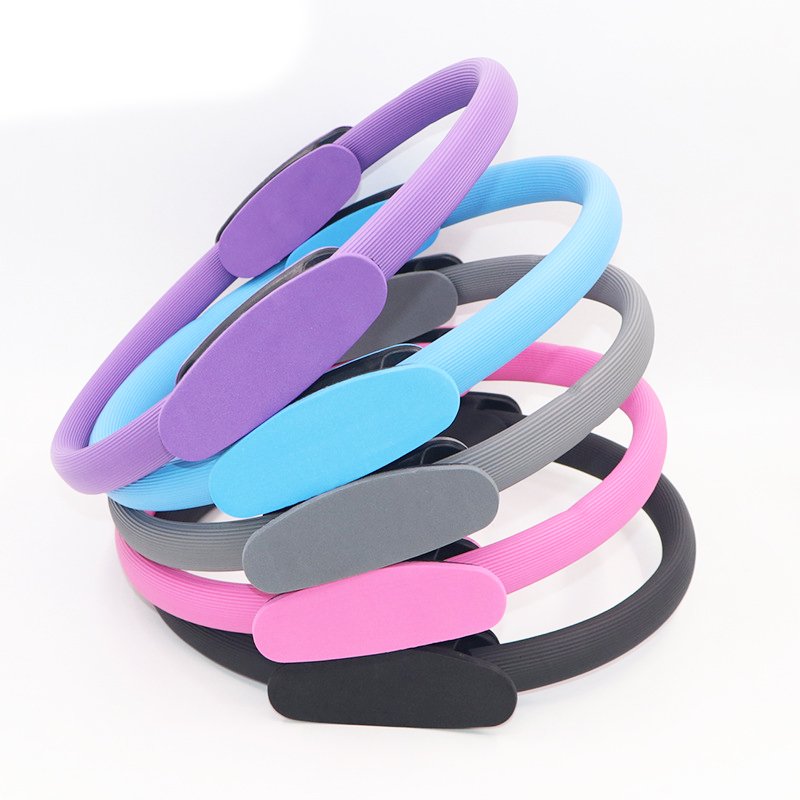 Yoga circle Pilates circle wholesale multi-color yoga circle fiberglass crescent handle Pilates circle magic circle