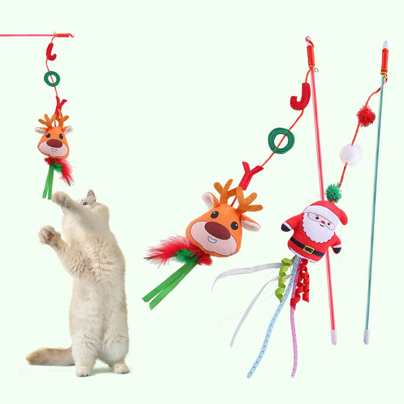 Pet supplies funny cat stick wire tube feather funny cat rod cat toys interactive boredom relief cat toys