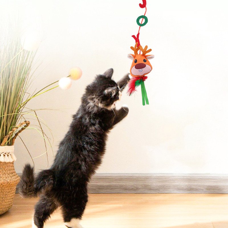 Pet supplies funny cat stick wire tube feather funny cat rod cat toys interactive boredom relief cat toys