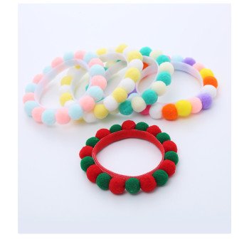 Cat Toy Pet Colored Macaron Ball Self-Adhesive Cat Collar Necklace Cat Toy