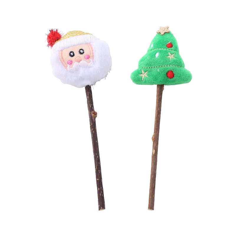 Pet supplies Poly Santa Claus plush cat toy bite-resistant interactive play cat toy