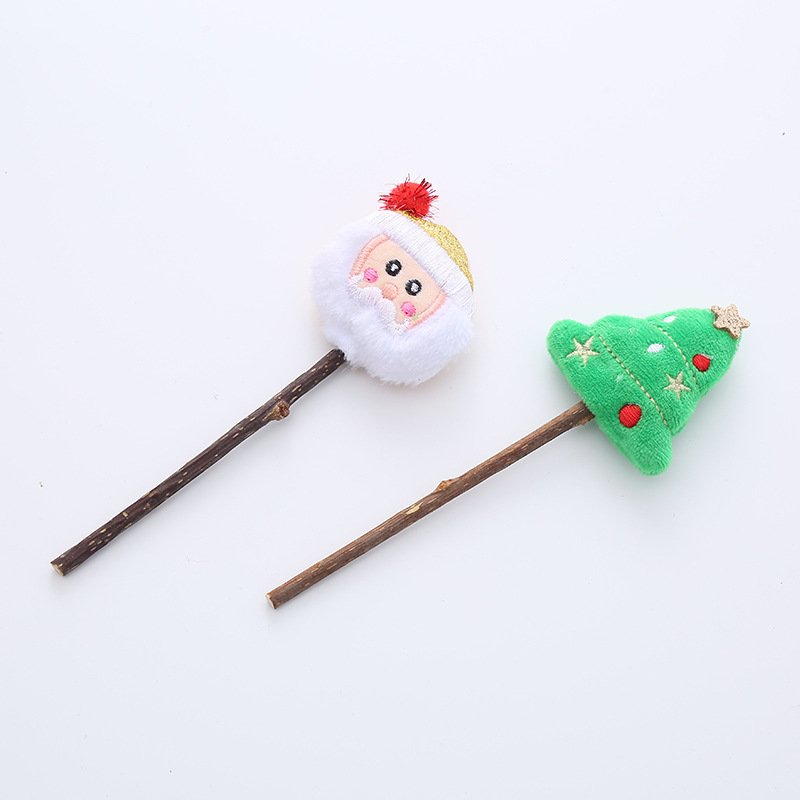 Pet supplies Poly Santa Claus plush cat toy bite-resistant interactive play cat toy