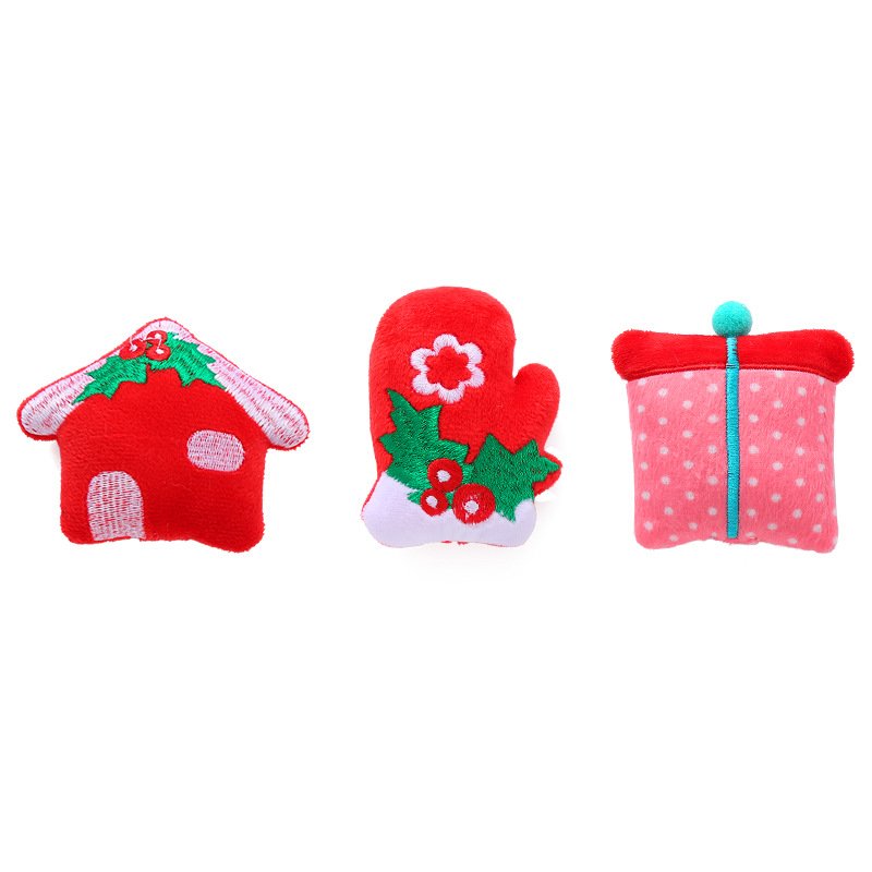 Pet supplies cat toys Christmas series cute small plush toys catnip cat self-pleasure toys