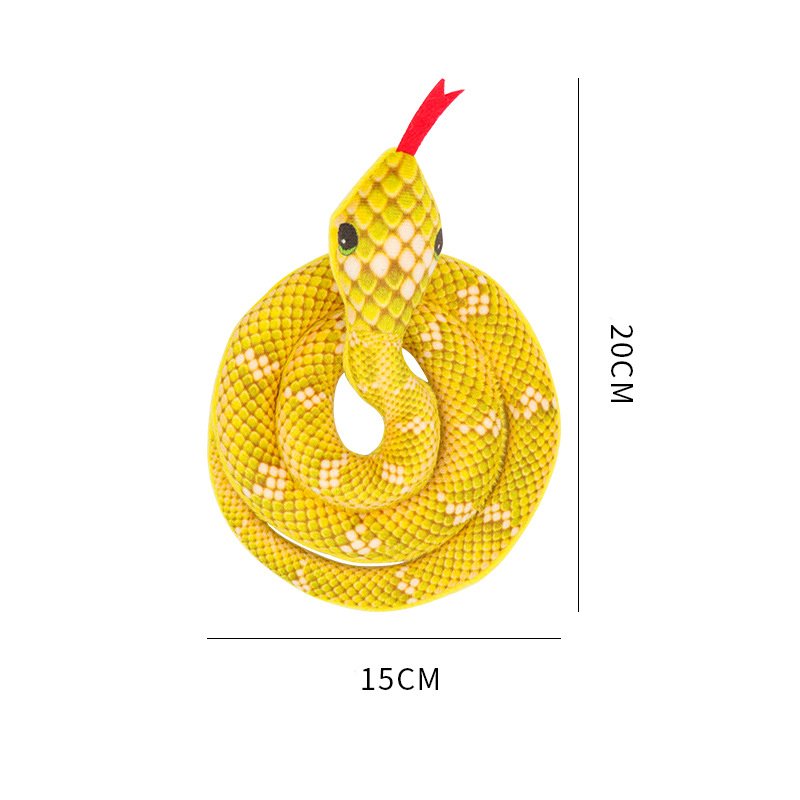 Pet supplies plush simulated snake cat mint rattle paper sound toy interactive chewing self-pleasure relieve boredom cat toy