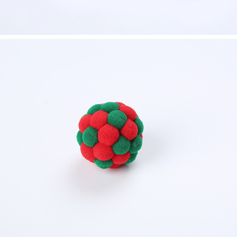 Cat Toys Colorful Handmade Bell Balls Bouncy Balls Cat Self-Happiness Toys Pet Supplies Wholesale