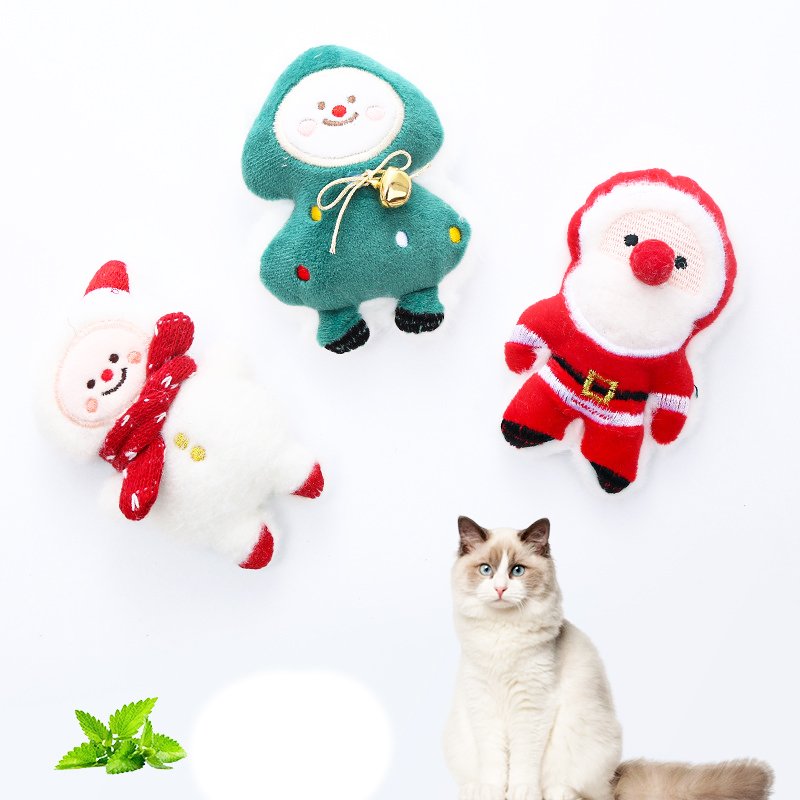 Pet supplies snowman Christmas tree old man doll toy catnip pillow self-pleasure cat toy