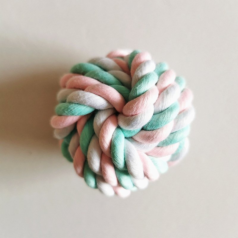 Spot pet toys interactive cotton rope dog molar toy ball tooth cleaning training boredom relief cotton rope ball wholesale