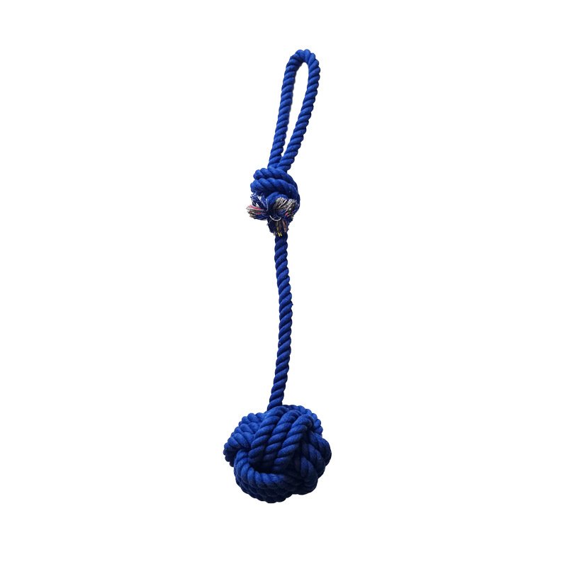 Interactive dog toy pet chewing resistant cotton rope braided hanging ball to relieve boredom chewing rope