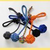Interactive dog toy pet chewing resistant cotton rope braided hanging ball to relieve boredom chewing rope