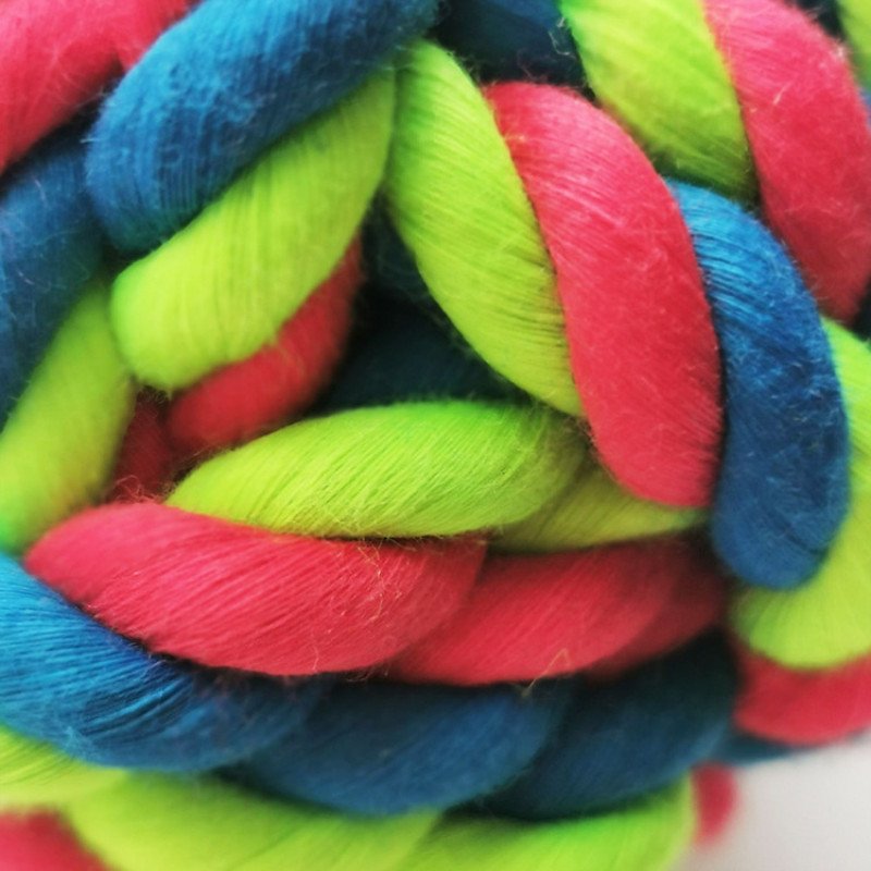 Pet Toy Cotton Rope Dumbbell Rope Knot Ball Dog Toy Molar Teeth Cleaning Colorful Dog Bite Rope