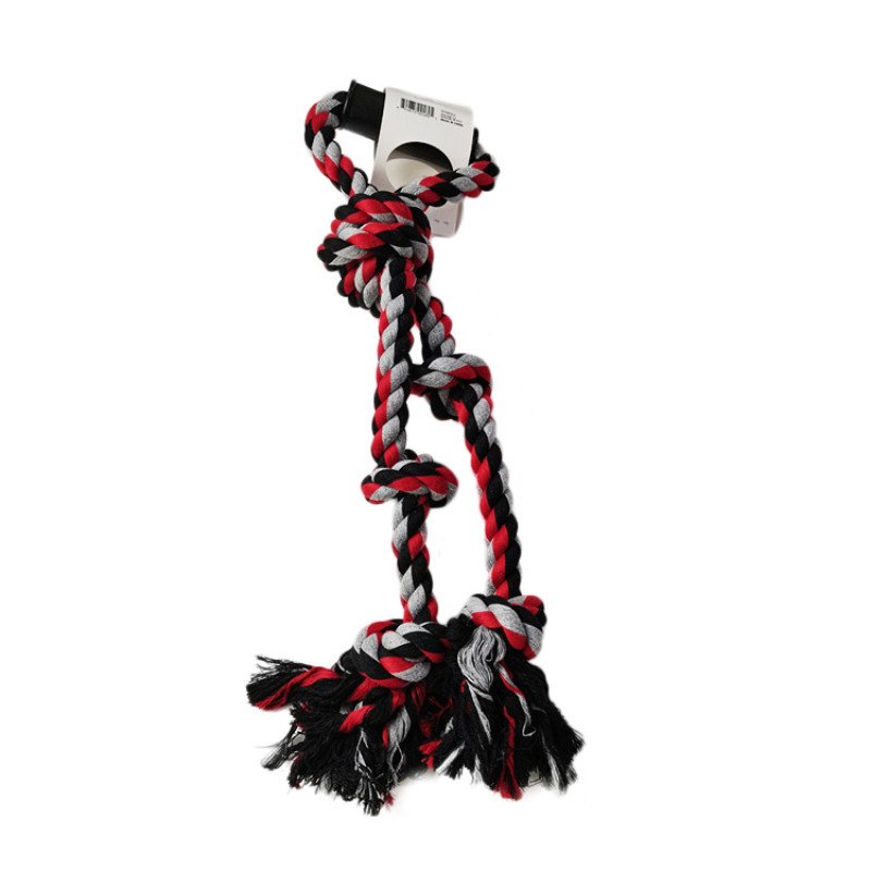 Knotted pet cotton rope pet dog toy teeth grinding and cleaning dog toy pull dog toy