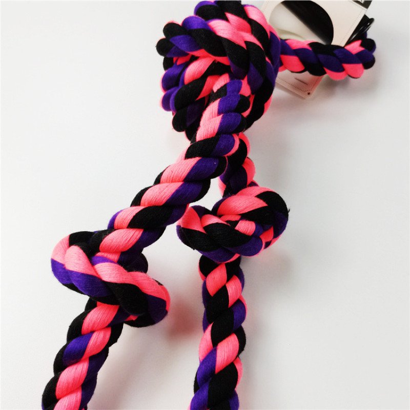 Knotted pet cotton rope pet dog toy teeth grinding and cleaning dog toy pull dog toy