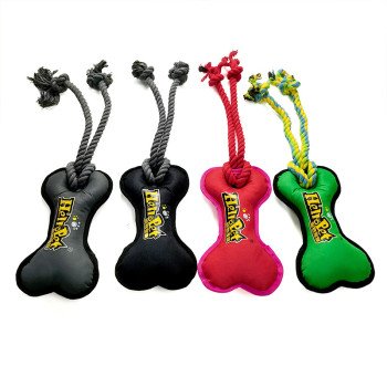 Pet supplies customized dog cotton rope toys sound teething teeth cleaning toys fabric bones