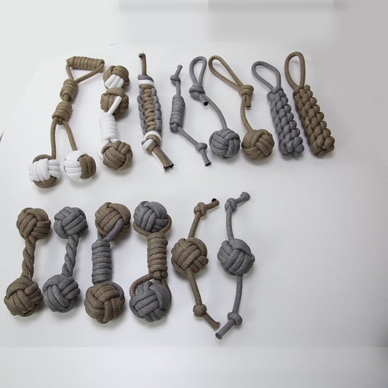 Pet color hemp rope dog bite resistant toy custom molar cotton rope dog toy chewing toy