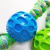 TPR pet chew toy dog ??cotton rope toy ball pet elastic rope knot molar teeth resistant dog toy