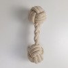 Dumbbell made of cotton and linen, dog grinding and chewing dog toy, throwing and chewing-resistant teeth-cleaning pet toy ball