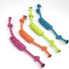 Pet toys two-color candy cotton rope ball teeth cleaning and bite-resistant toy rope knot dog toy dog ??toy