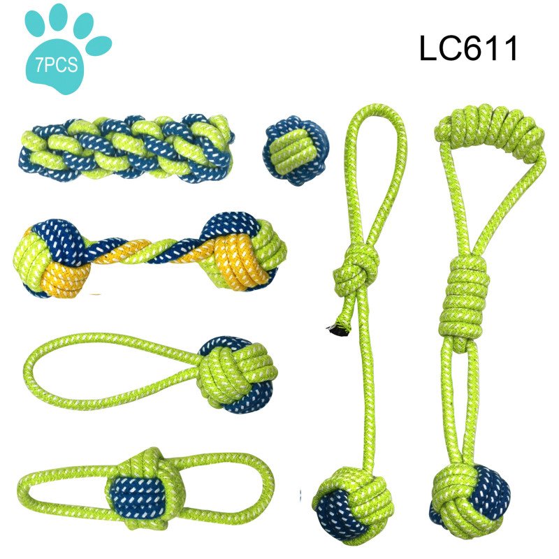 Pet Toy Set Dog Knot Toy Pet Frisbee Teeth Cleaning Pet Cotton Rope