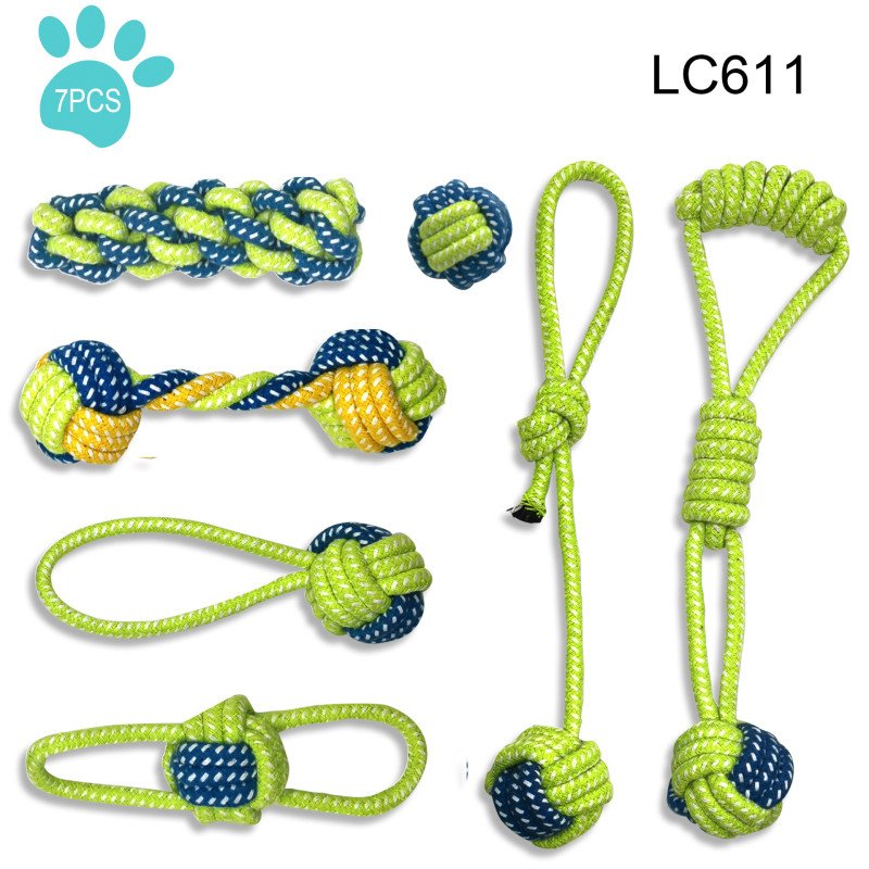 Pet Toy Set Dog Knot Toy Pet Frisbee Teeth Cleaning Pet Cotton Rope