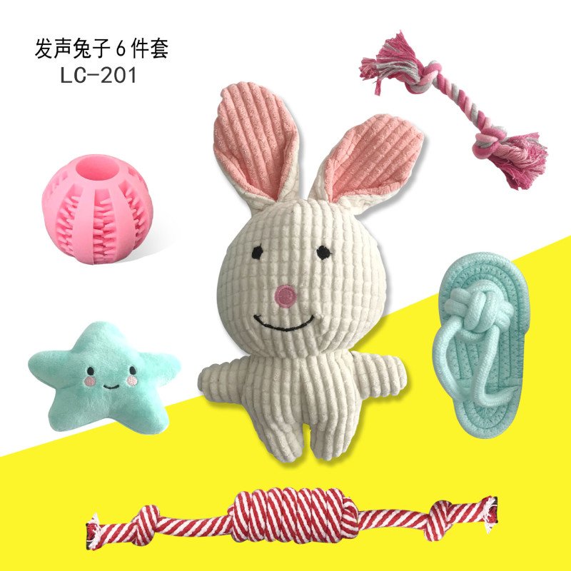 Pet Toy Set Dog Knot Toy Pet Frisbee Teeth Cleaning Pet Cotton Rope