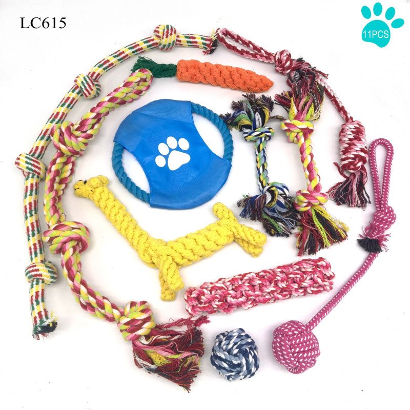 Pet Toy Set Dog Knot Toy Pet Frisbee Teeth Cleaning Pet Cotton Rope