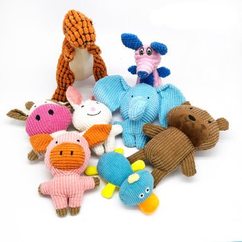 A variety of pet toys Amazon French Bulldog dog molar vent training corduroy sound plush toys