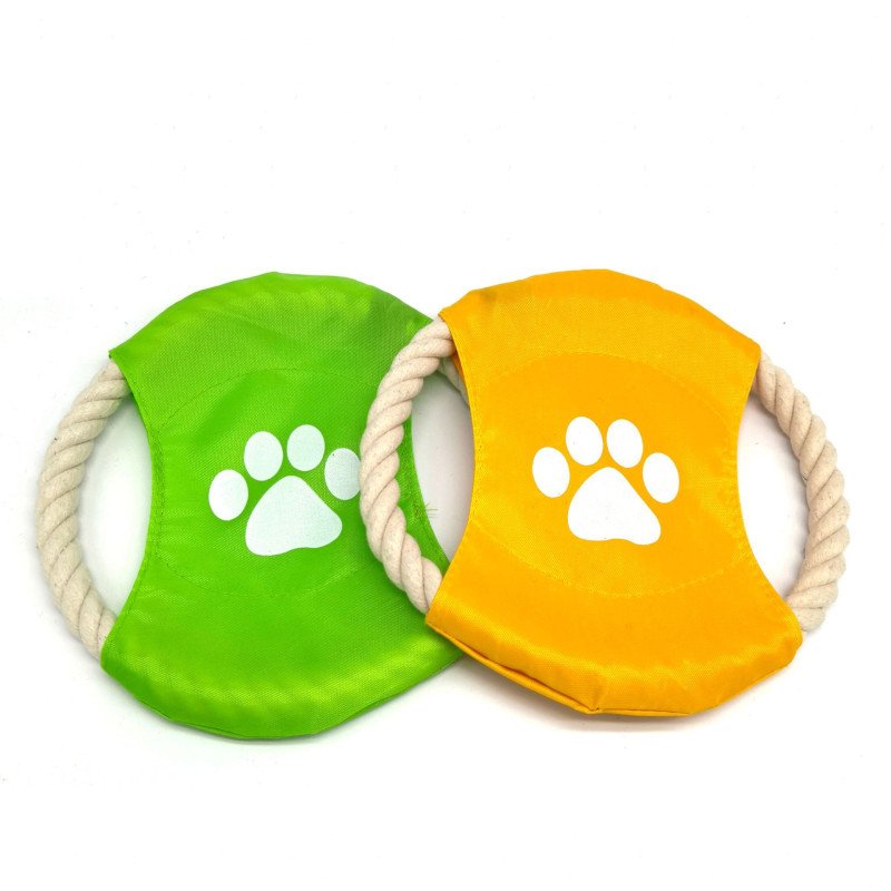 Pet Frisbee Dog Frisbee Cotton Rope Frisbee Pet Training Interactive Bite Resistant Fun Pet Toy Supplies