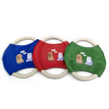 Pet Frisbee Dog Frisbee Cotton Rope Frisbee Pet Training Interactive Bite Resistant Fun Pet Toy Supplies